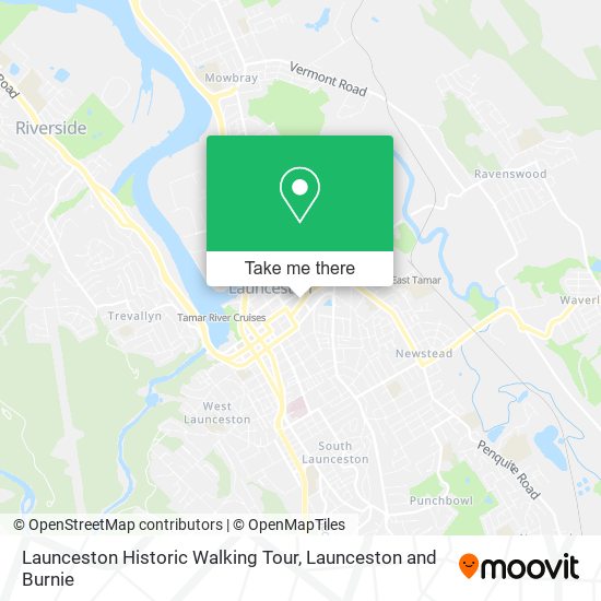 Launceston Historic Walking Tour map