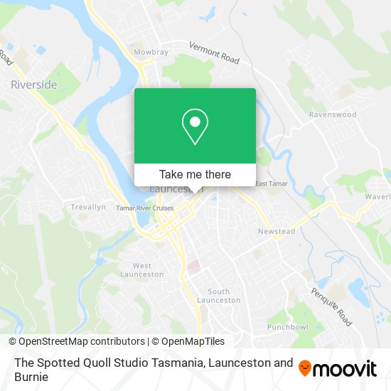 The Spotted Quoll Studio Tasmania map