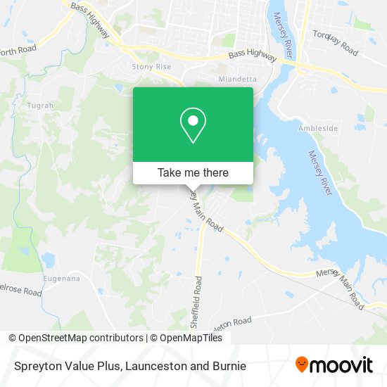 Spreyton Value Plus map