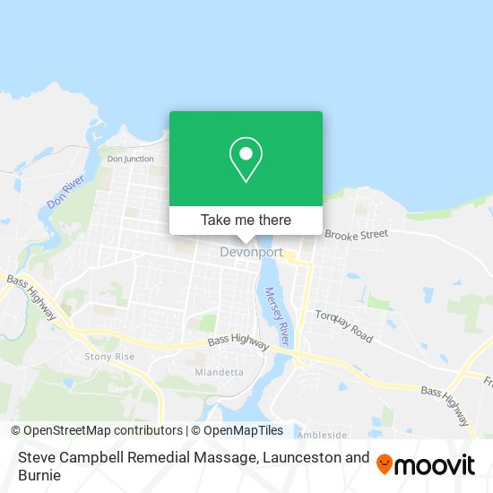 Steve Campbell Remedial Massage map