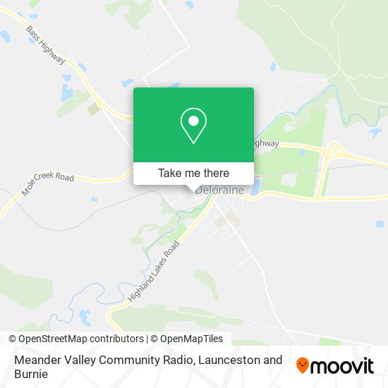 Mapa Meander Valley Community Radio