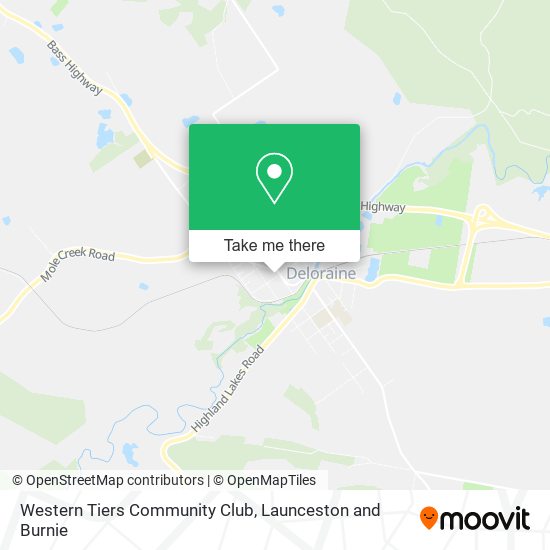 Western Tiers Community Club map