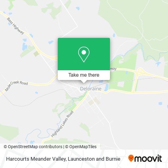 Harcourts Meander Valley map
