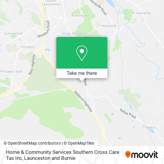 Home & Community Services Southern Cross Care Tas Inc map