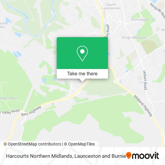 Harcourts Northern Midlands map