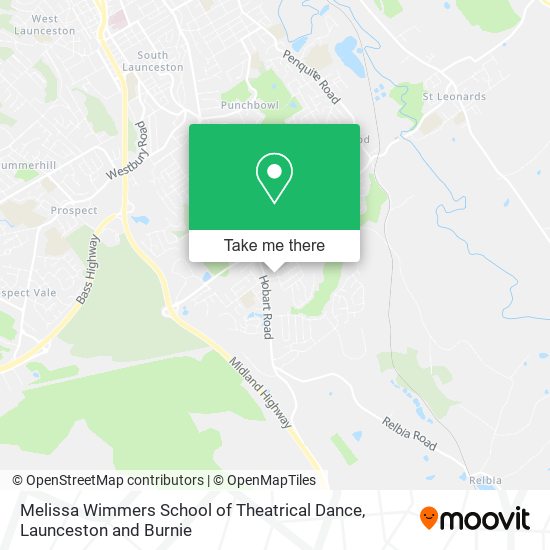 Melissa Wimmers School of Theatrical Dance map