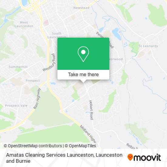 Mapa Amatas Cleaning Services Launceston