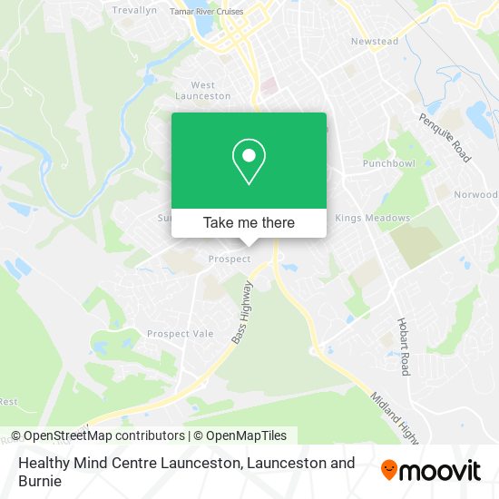 Healthy Mind Centre Launceston map