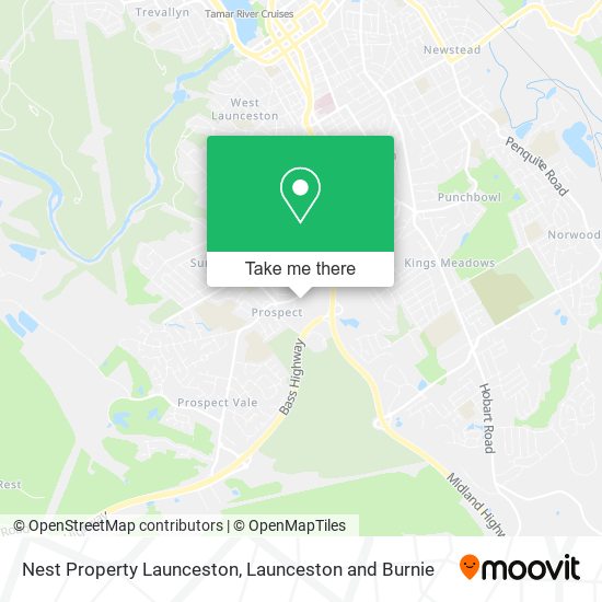 Nest Property Launceston map