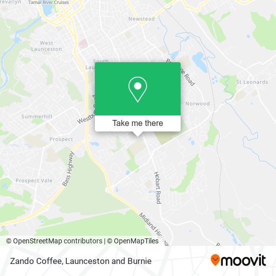 Zando Coffee map