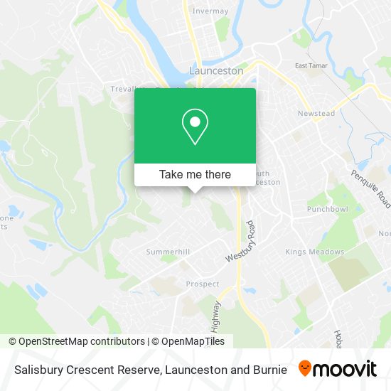 Salisbury Crescent Reserve map