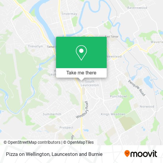 Pizza on Wellington map