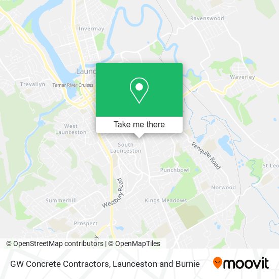 GW Concrete Contractors map