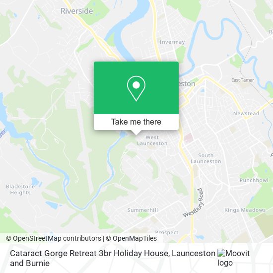 Mapa Cataract Gorge Retreat 3br Holiday House