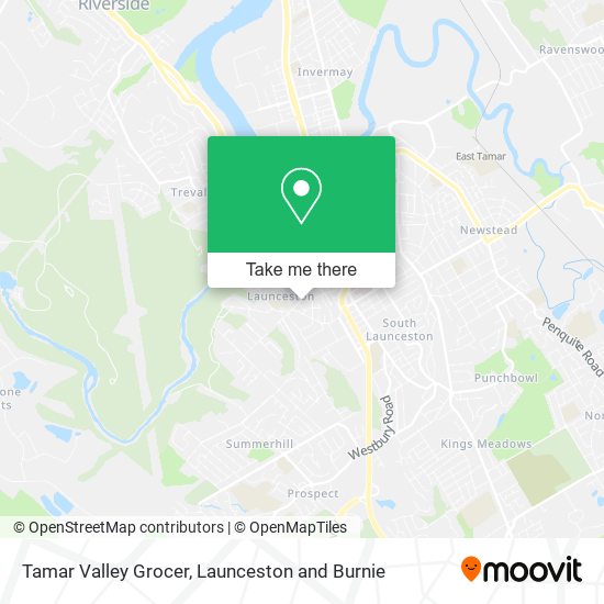 Tamar Valley Grocer map