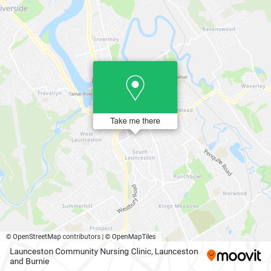 Mapa Launceston Community Nursing Clinic