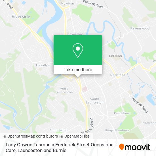 Lady Gowrie Tasmania Frederick Street Occasional Care map