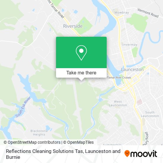 Reflections Cleaning Solutions Tas map