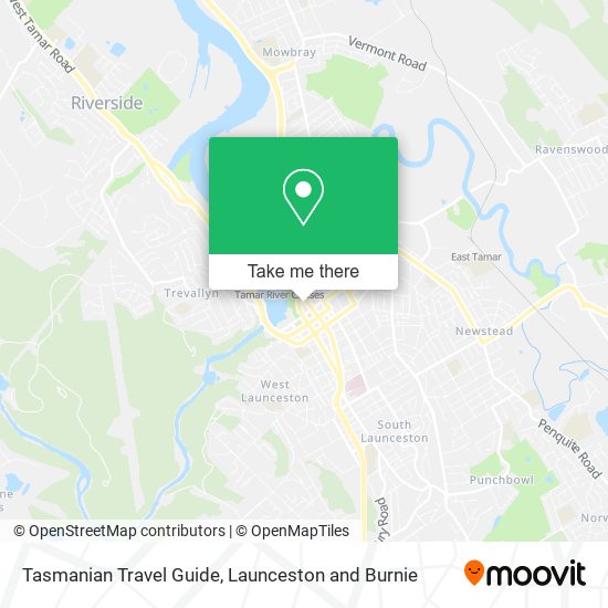 Tasmanian Travel Guide map