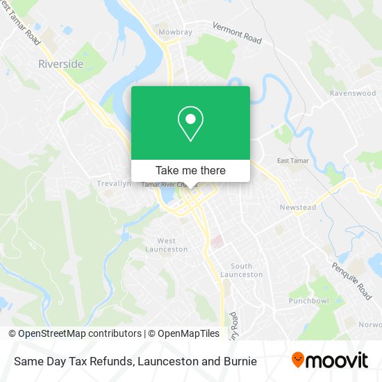 Same Day Tax Refunds map