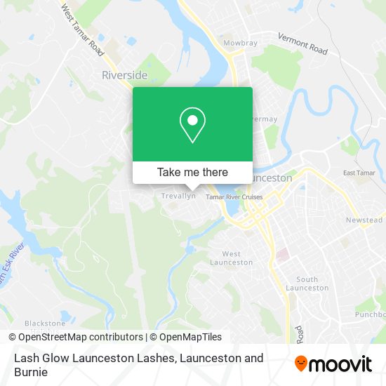 Lash Glow Launceston Lashes map