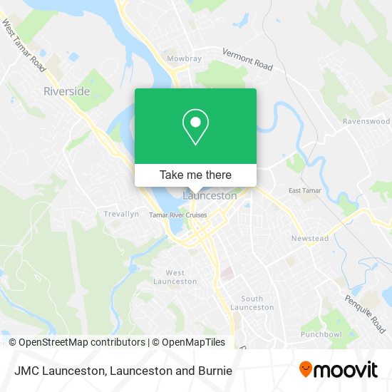 Mapa JMC Launceston