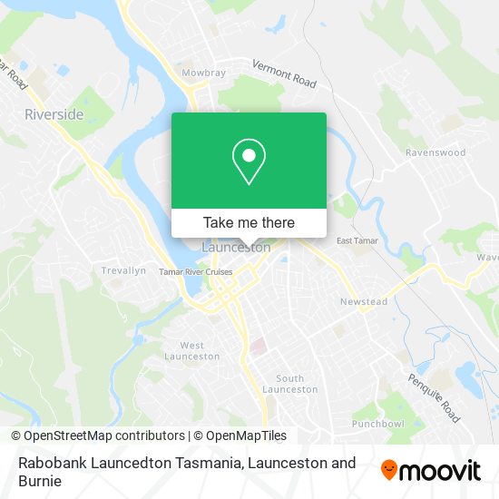 Rabobank Launcedton Tasmania map
