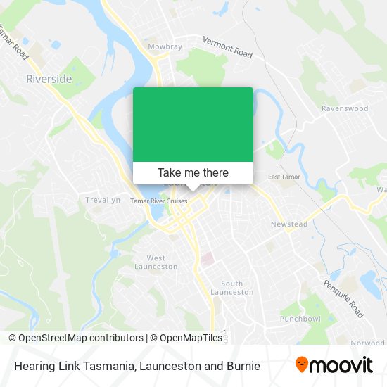 Hearing Link Tasmania map