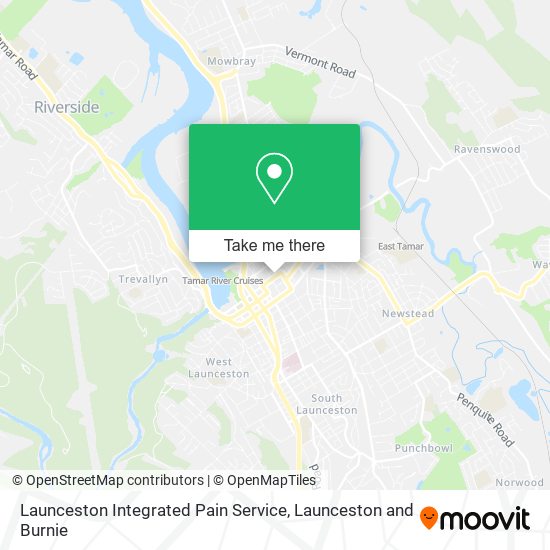 Mapa Launceston Integrated Pain Service