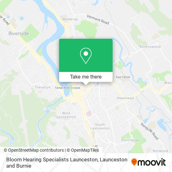 Bloom Hearing Specialists Launceston map