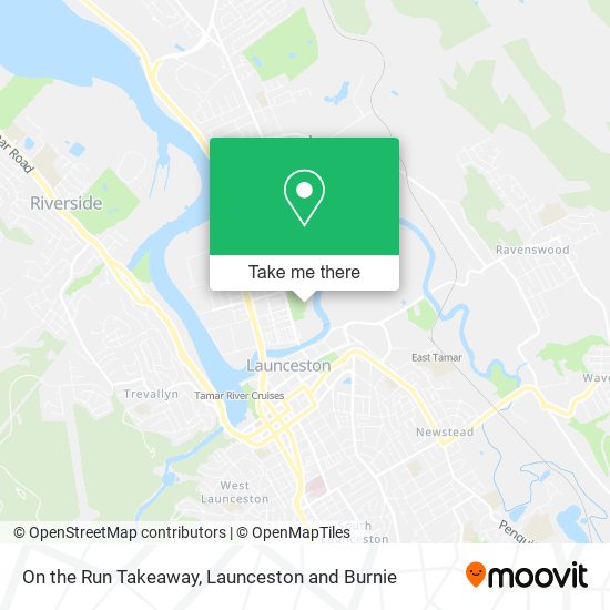 On the Run Takeaway map