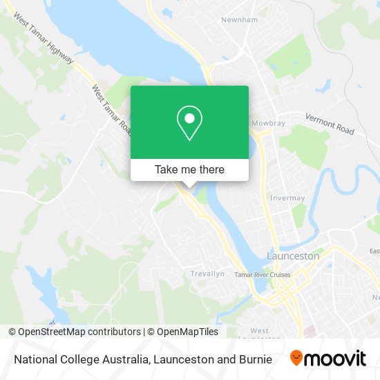 National College Australia map