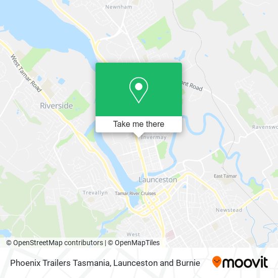 Phoenix Trailers Tasmania map