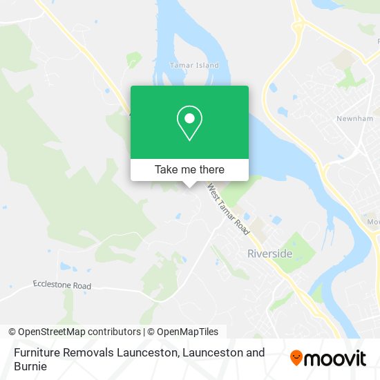 Furniture Removals Launceston map