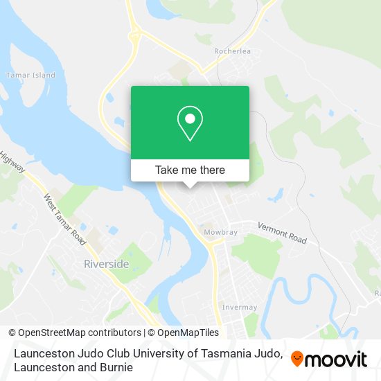 Launceston Judo Club University of Tasmania Judo map