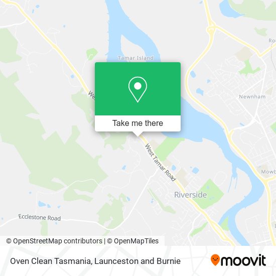 Oven Clean Tasmania map
