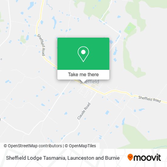 Sheffield Lodge Tasmania map