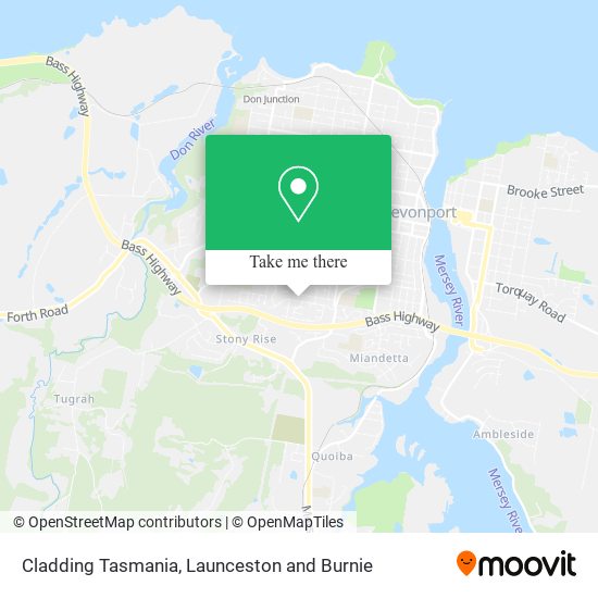 Mapa Cladding Tasmania