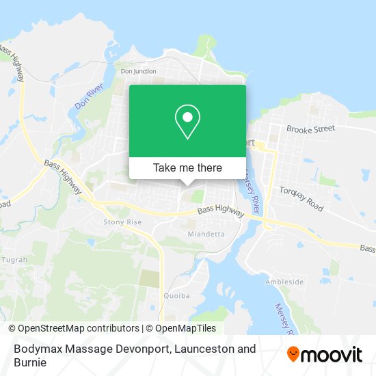 Bodymax Massage Devonport map