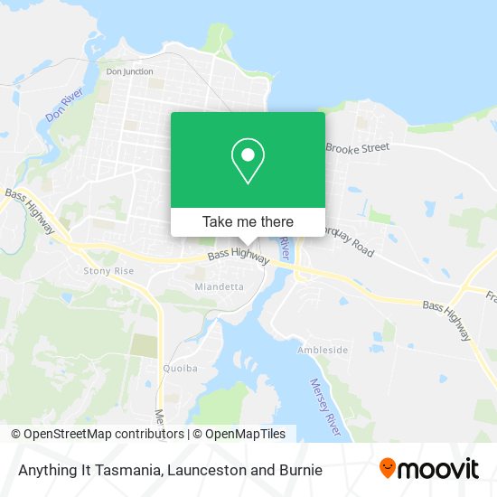 Anything It Tasmania map