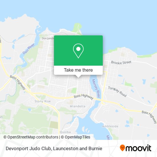 Mapa Devonport Judo Club