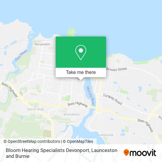 Bloom Hearing Specialists Devonport map