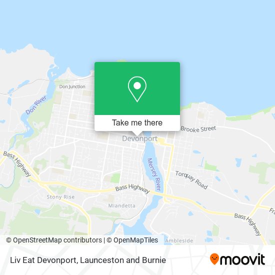 Liv Eat Devonport map