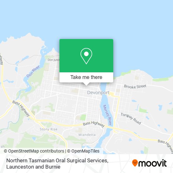 Northern Tasmanian Oral Surgical Services map