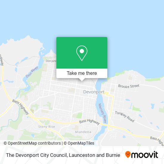 The Devonport City Council map