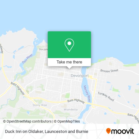 Duck Inn on Oldaker map