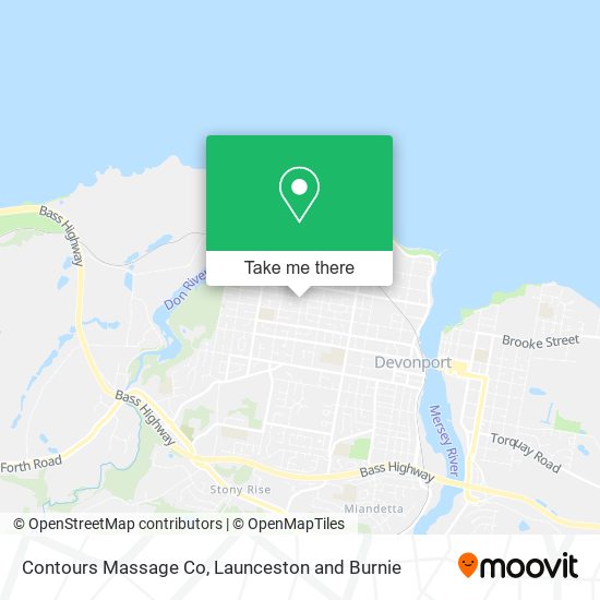 Contours Massage Co map