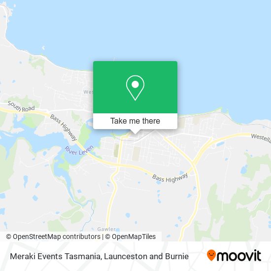Meraki Events Tasmania map
