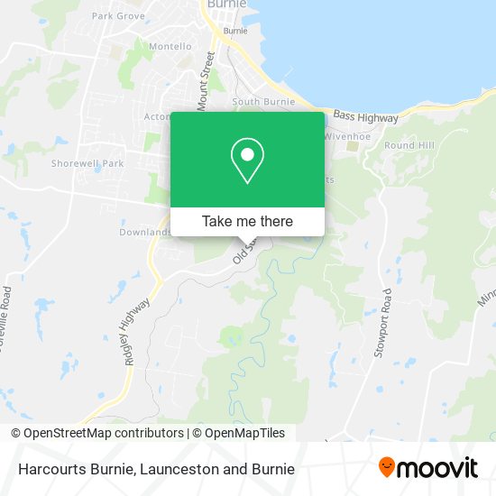 Harcourts Burnie map