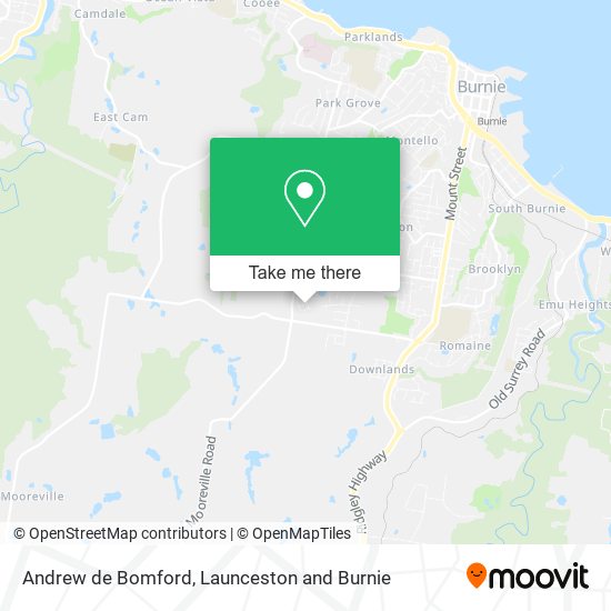 Mapa Andrew de Bomford